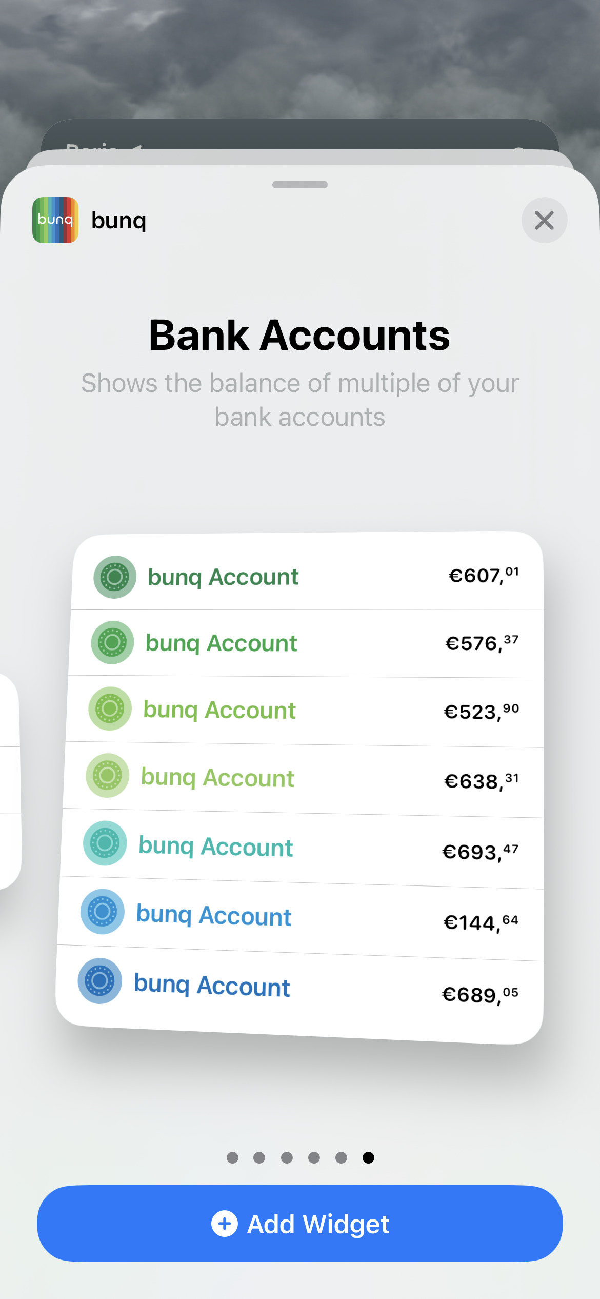 Bunq Widget 2
