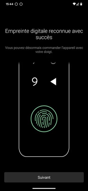 En moins de dix appuis votre empreinte est enregistrée // Source : Yazid Amer - Frandroid