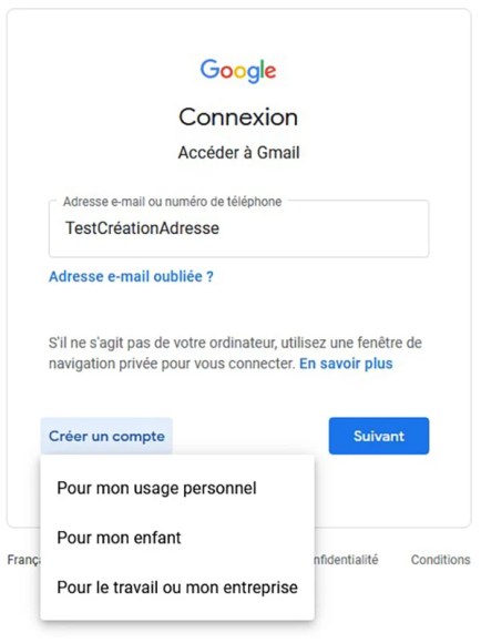 Comment créer un compte Gmail 02