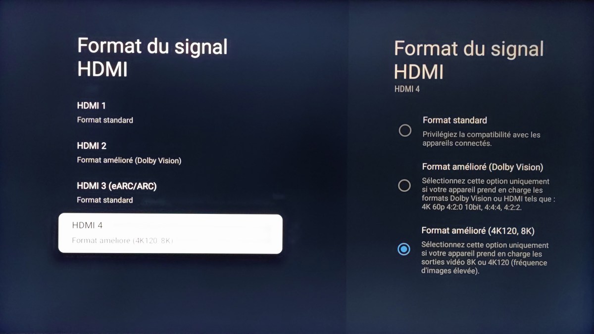 Optez pour le meilleur format pour profiter du potentiel des prises HDMI.