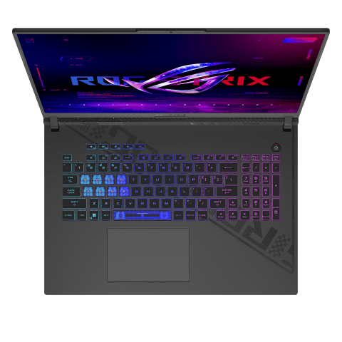 Top view of Strix G18 with 4-zone keyboard (Petit)