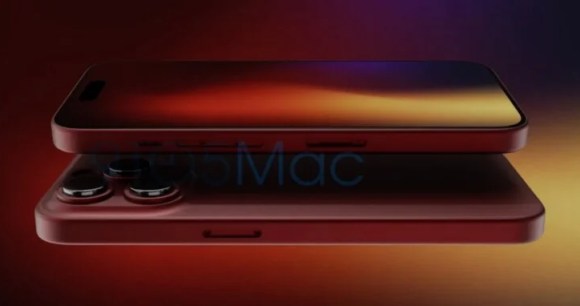 Rendu de l'iPhone 15 Pro en coloris (PRODUCT)RED // Source : Source : Ian Zelbo via 9to5Mac