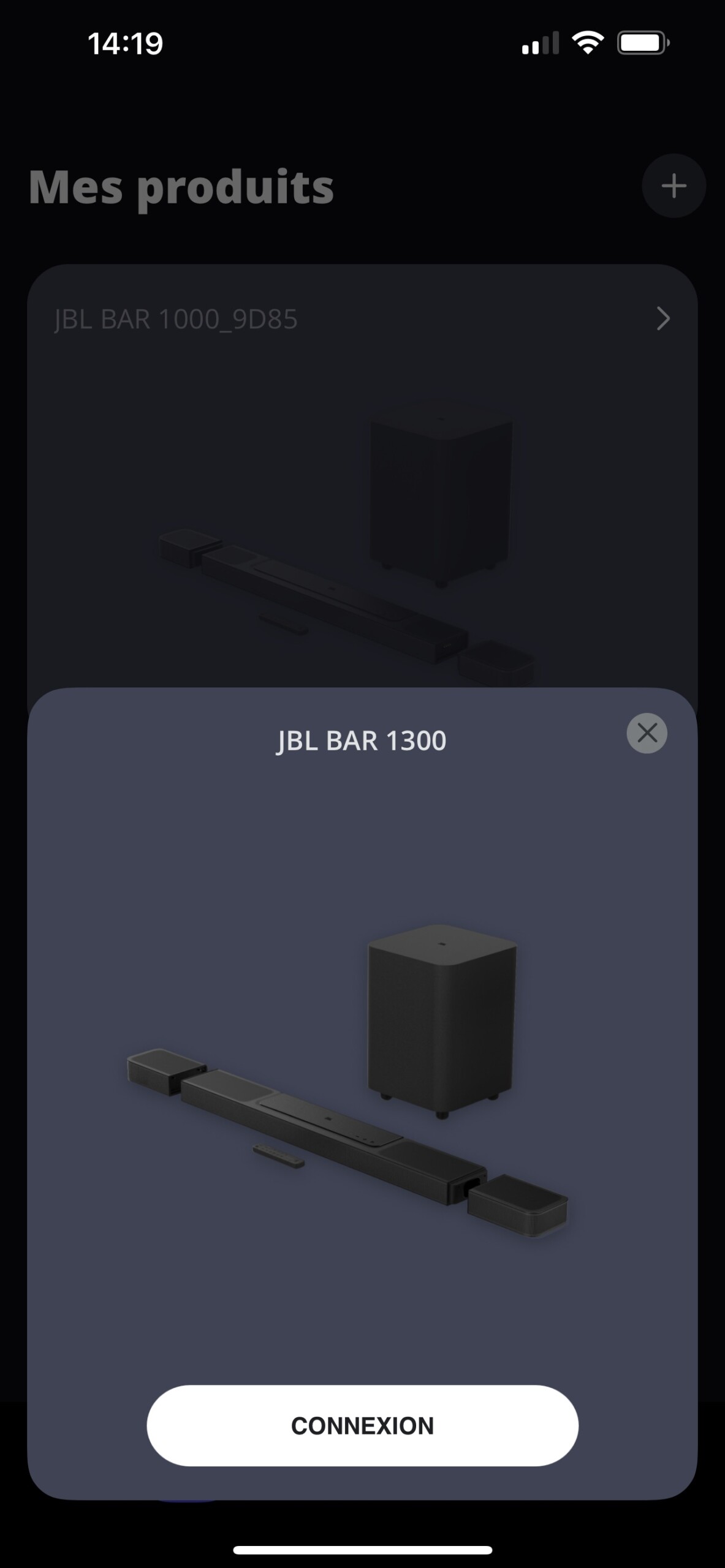 L'app JBL One guide l'utilisateur dans l'installation de la barre.