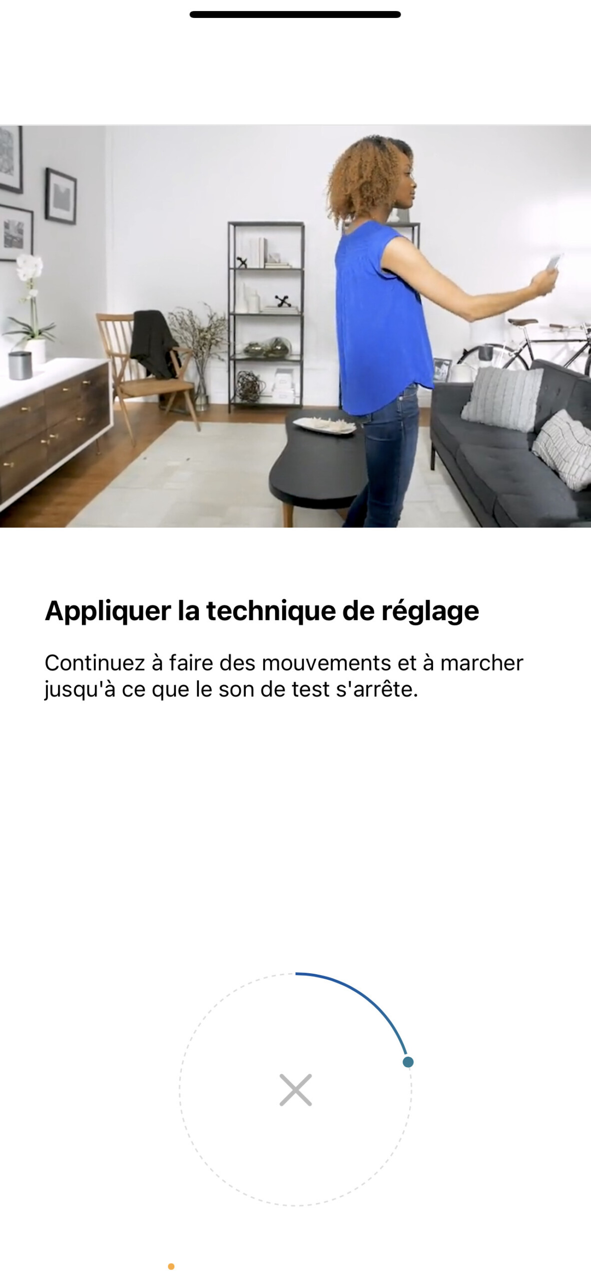 Il faut alors se promener avec le smartphone dans la pièce le temps du test.