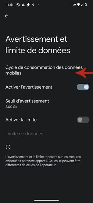 Comment mesurer son utilisation des données sur Android 07