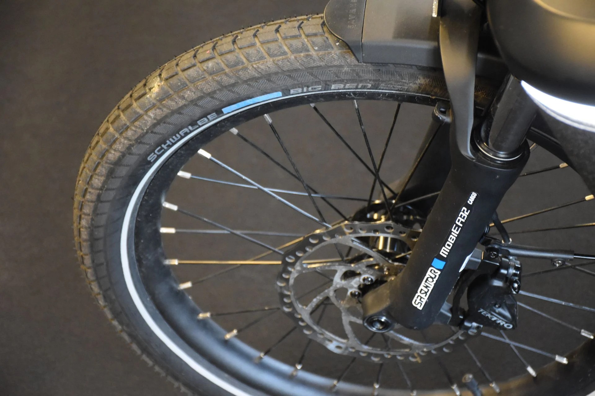 Tenways Cargo One roue avant suspension