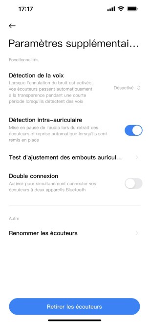 La détection de la voix permet d'activer automatiquement le mode transparence.