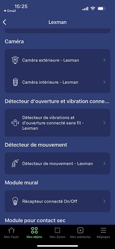 caméra intérieure motorisée Lexman Enki Capture application Enki 05