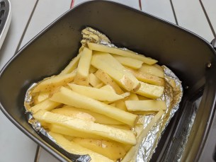 Frites fraîches crues