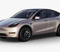 Tesla Model Y Satin Rose Gold covering