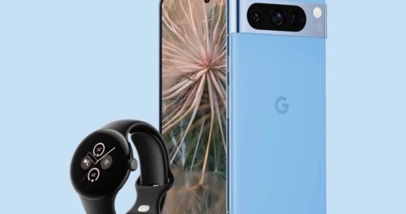 Le Google Pixel 8 Pro et la Pixel Watch 2 // Source : Orange