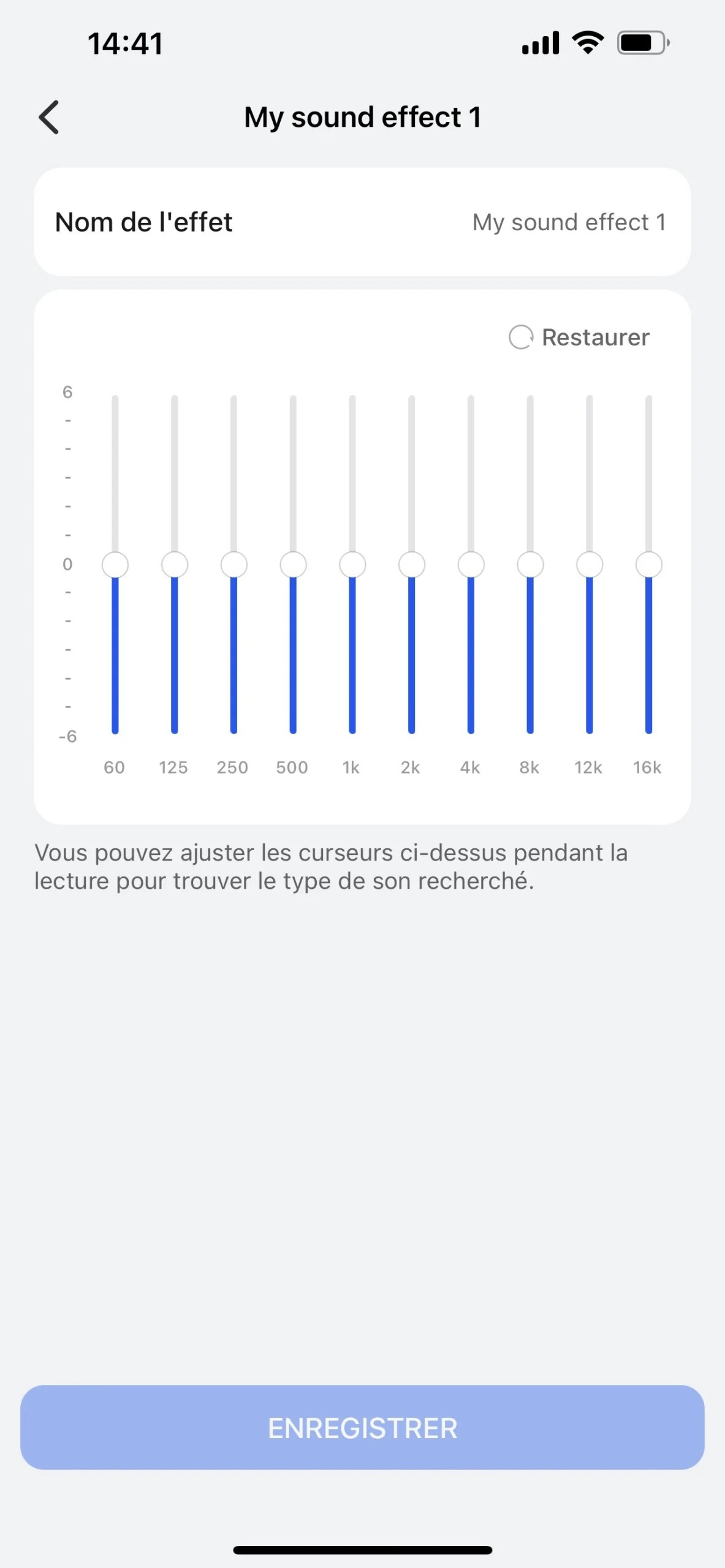 Les 10 bandes de l'égaliseur offrent une bonne latitude de réglages