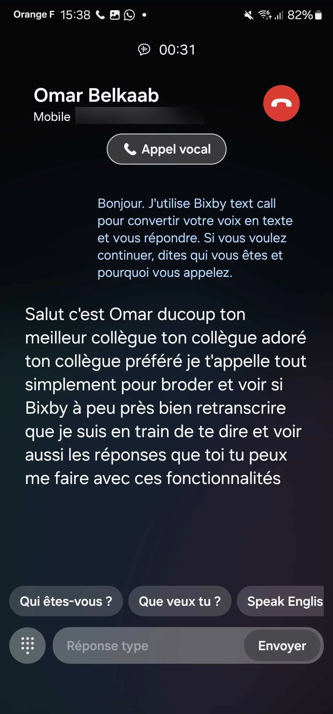 Bixby text call 2