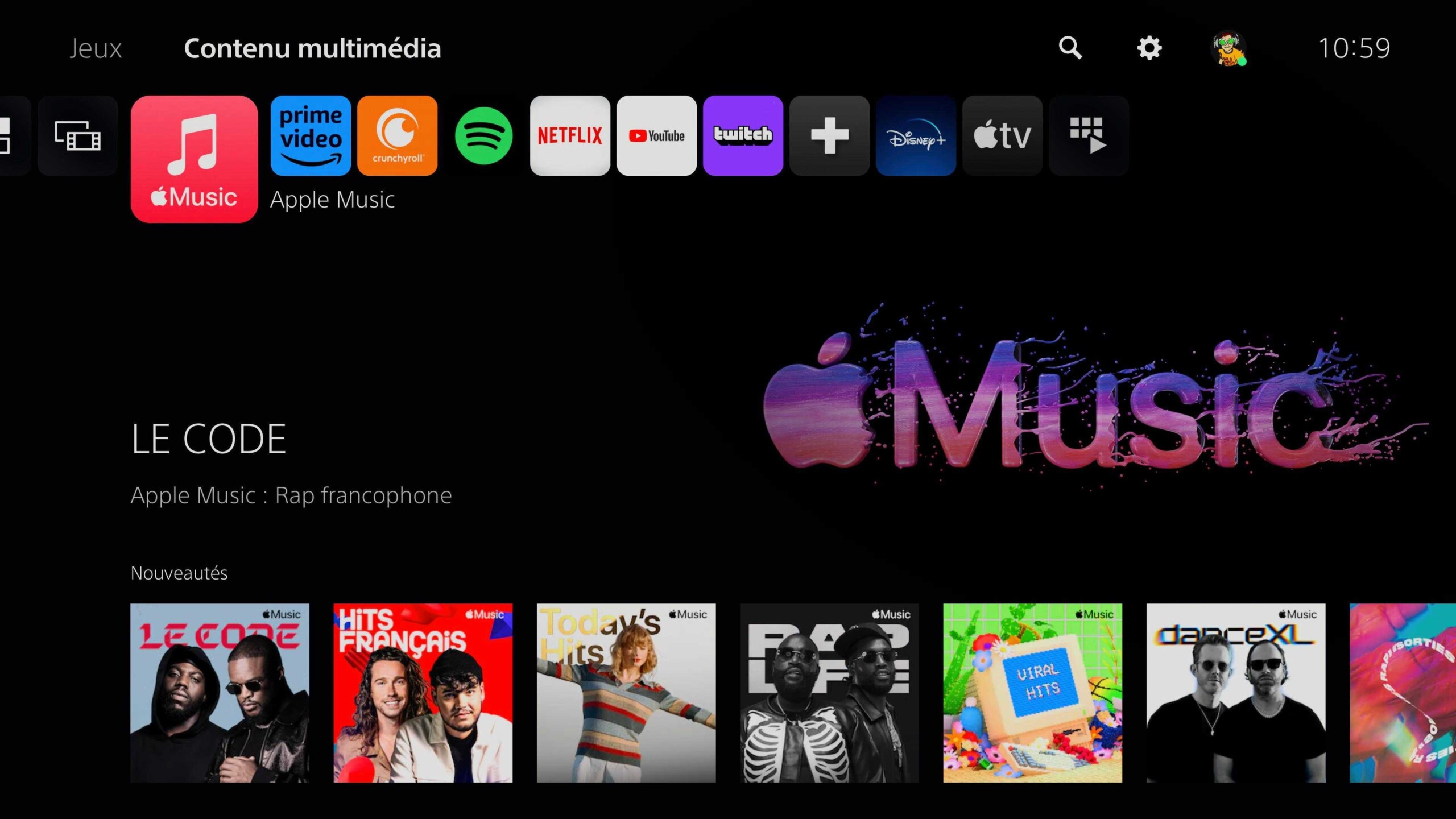 Screenshot PS5 apple music 2