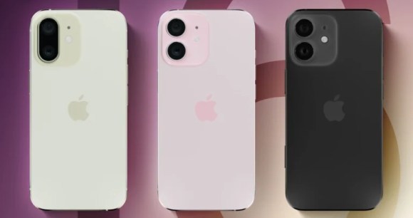 Ce à quoi pourrait ressembler l'iPhone 16 (le design de droite est le plus probable) // Source : MacRumors