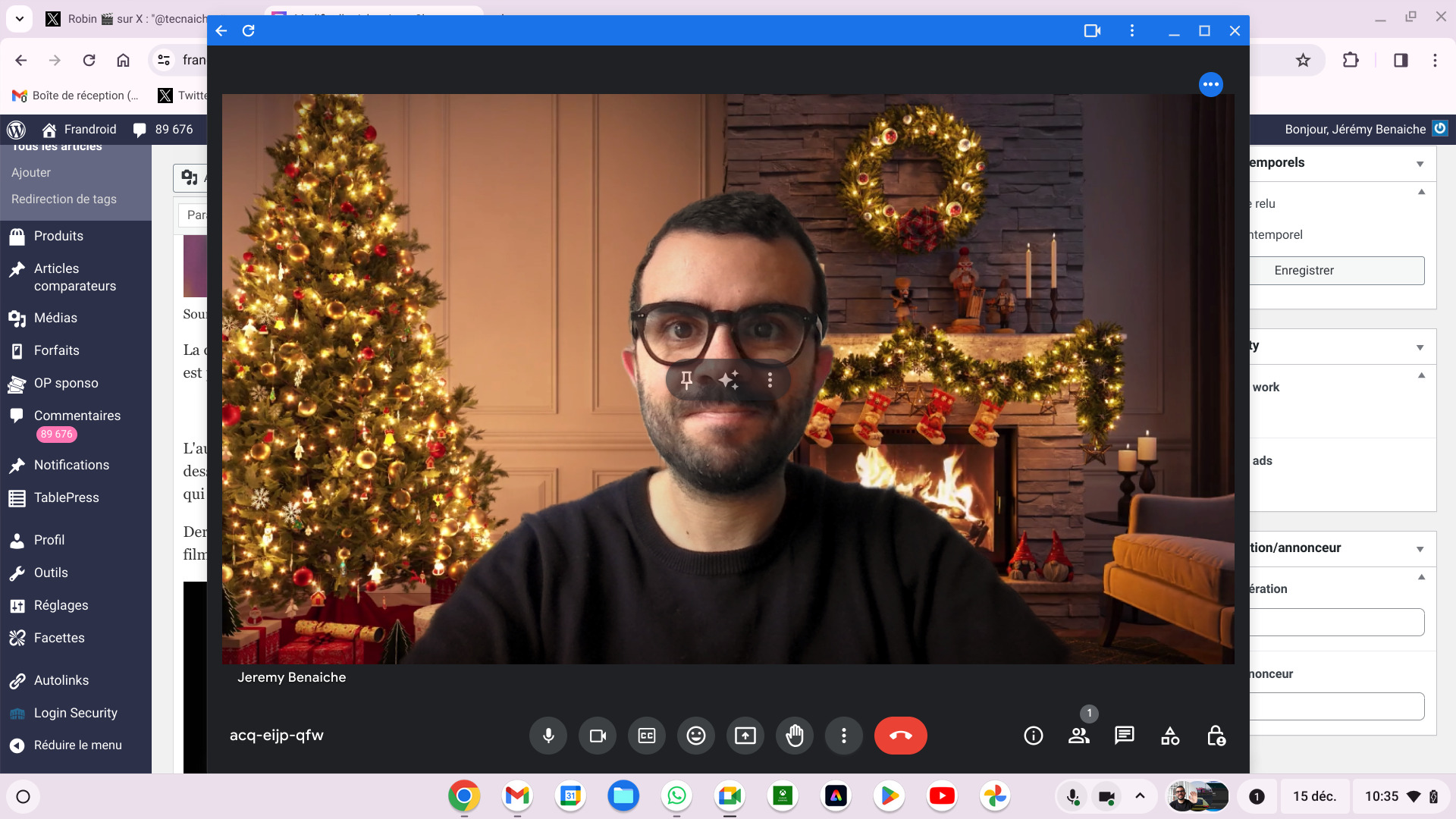 Capture écran qualité webcam avec arrière plan
