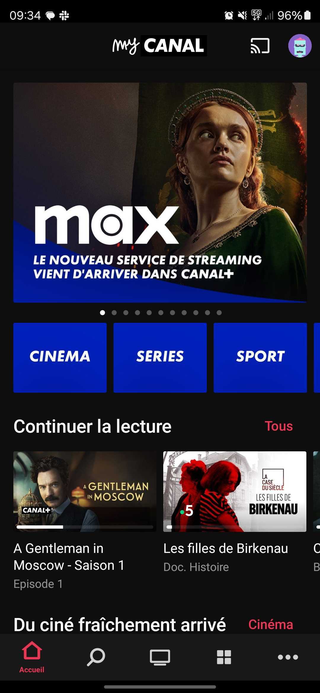 (HBO) Max disponible dans myCanal // Source : Frandroid