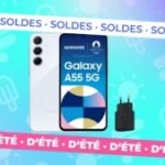 Samsung Galaxy A55 : plus de 170 € de moins pour cet excellent smartphone milieu de gamme pendant les soldes