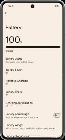 Capture d'écran de la nouvelle option d'optimisation de la batterie sur Android 15 Beta 4