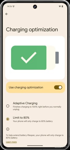 Capture d'écran de la nouvelle option d'optimisation de la batterie sur Android 15 Beta 4