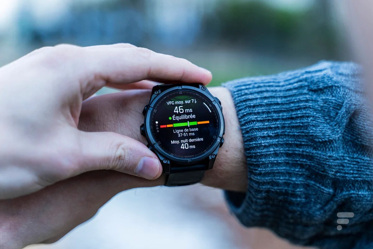 Le statut VFC sur une montre Garmin Fenix 8