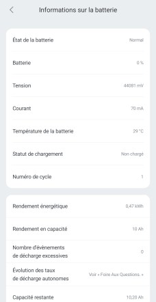 Test Navee S60 appli batterie