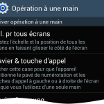 Comment utiliser les opérations à une main sur Galaxy Note 3 ?