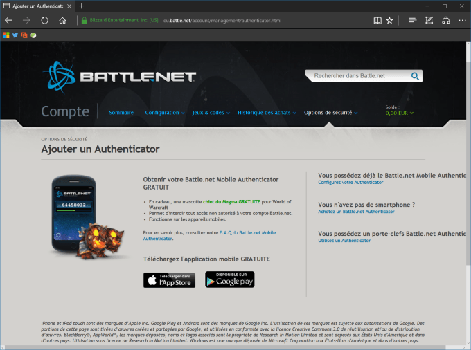 Battle net activation deux étapes