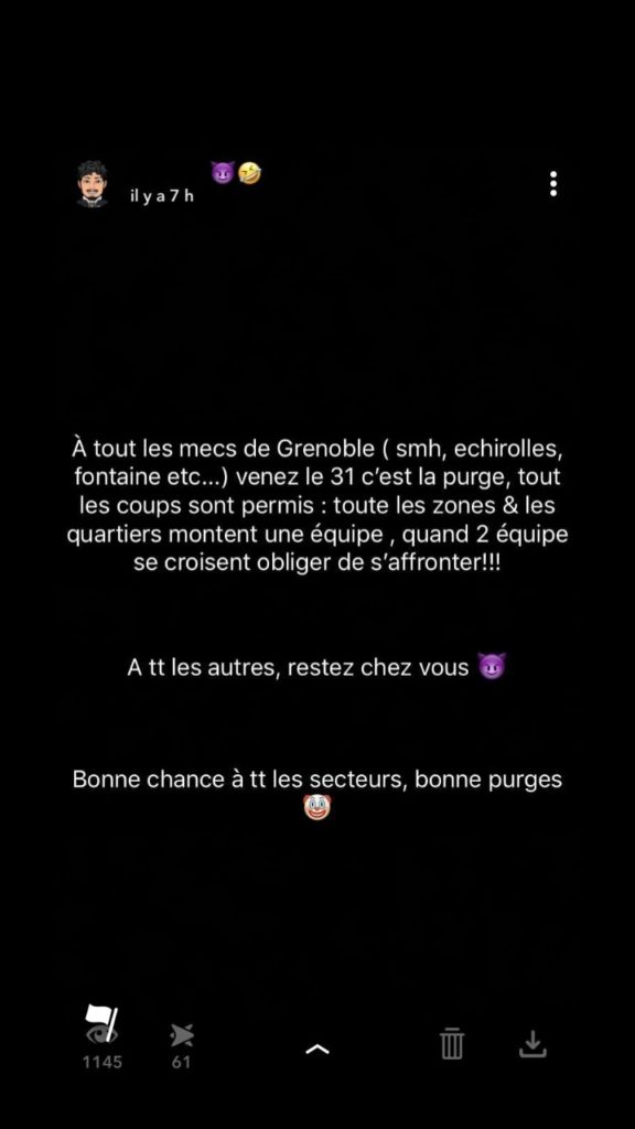 Le Snap qui serait à l'origine de toute la rumeur. // Source : Capture d'écran Snapchat / Numerama