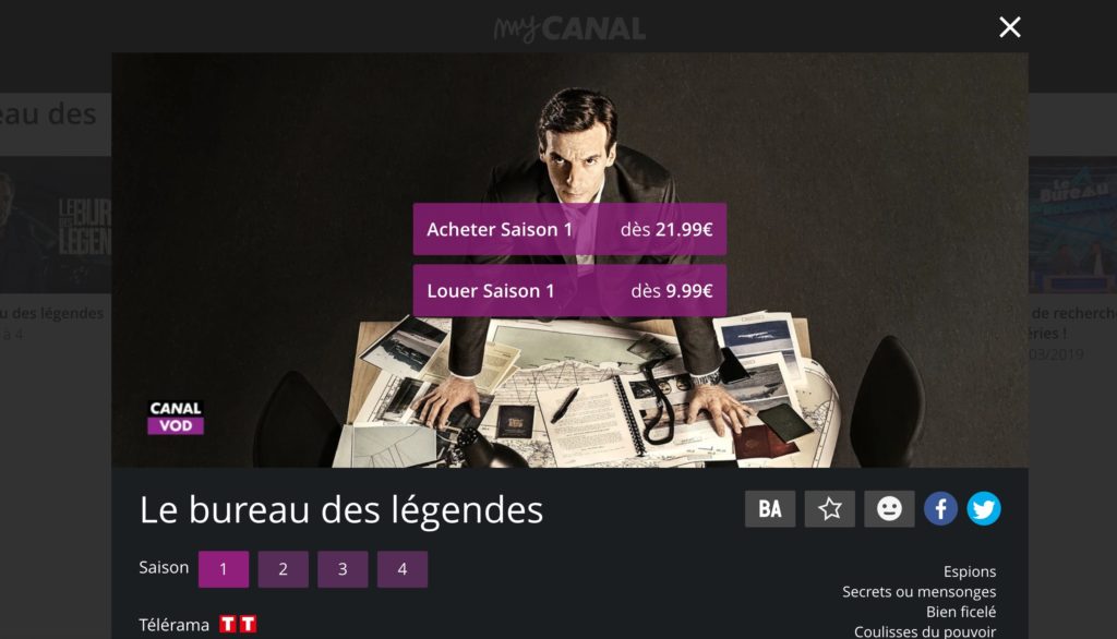 Le Bureau des Légendes n'est toujours pas accessible // Source : Canal