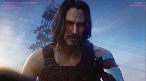 Keanu Reeves dans Cyberpunk // Source : YouTube/MKIceAndFire