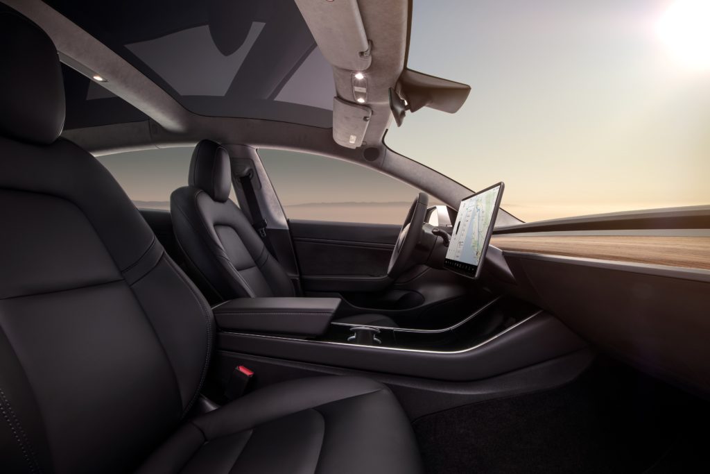 Intérieur Tesla Model 3 // Source : Tesla