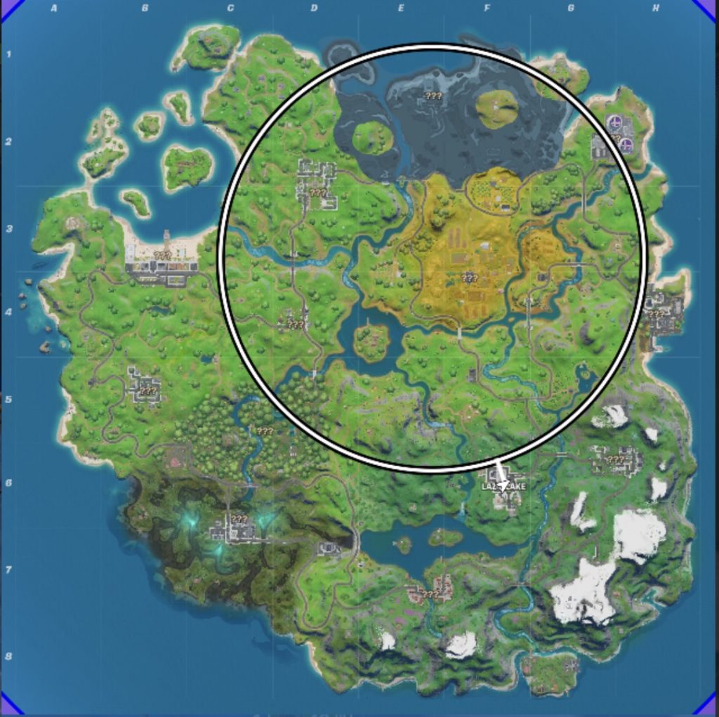 La nouvelle carte de Fortnite, chapitre 2, saison 1 // Source : Capture d'écran Numerama