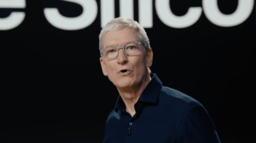 Tim Cook faisant Oooooh à Intel // Source : Apple