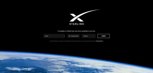 Le formulaire d'inscription mis en ligne sur le site de Starlink.