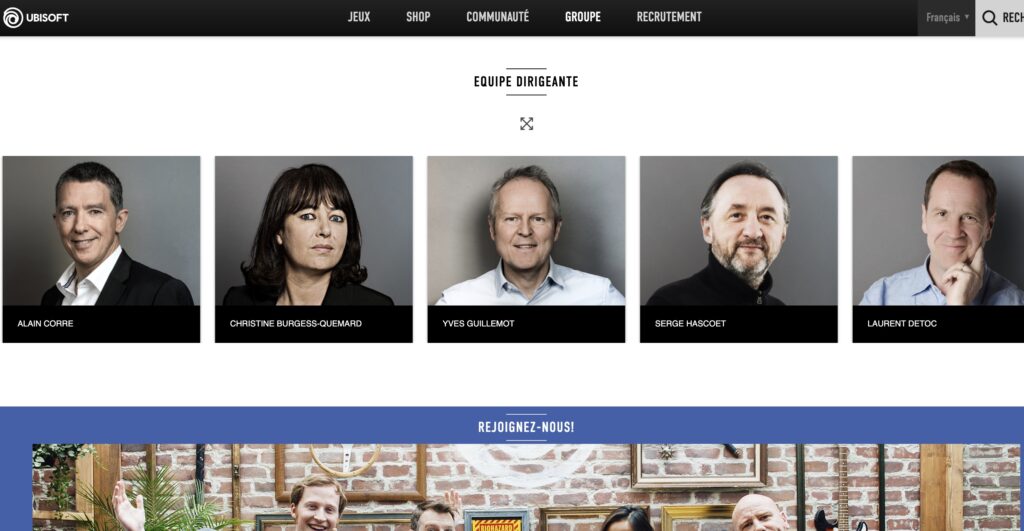 Site officiel d'Ubisoft, capture du 5 juillet 2020