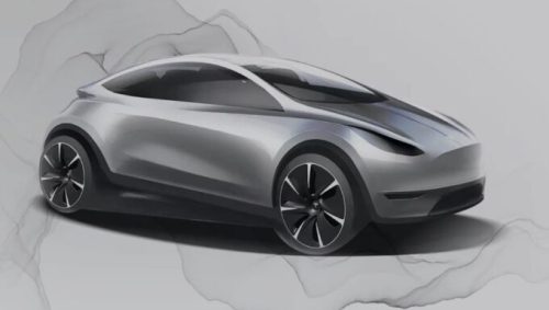 Petite voiture Tesla // Source : Tesla