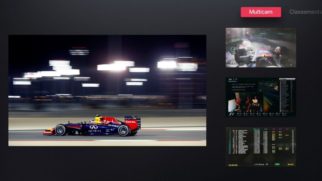 Le mode Expert en Formule 1 de l'application MyCanal