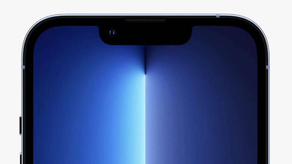 L'iPhone 13 Pro avec sa plus petite encoche // Source : YouTube/Apple