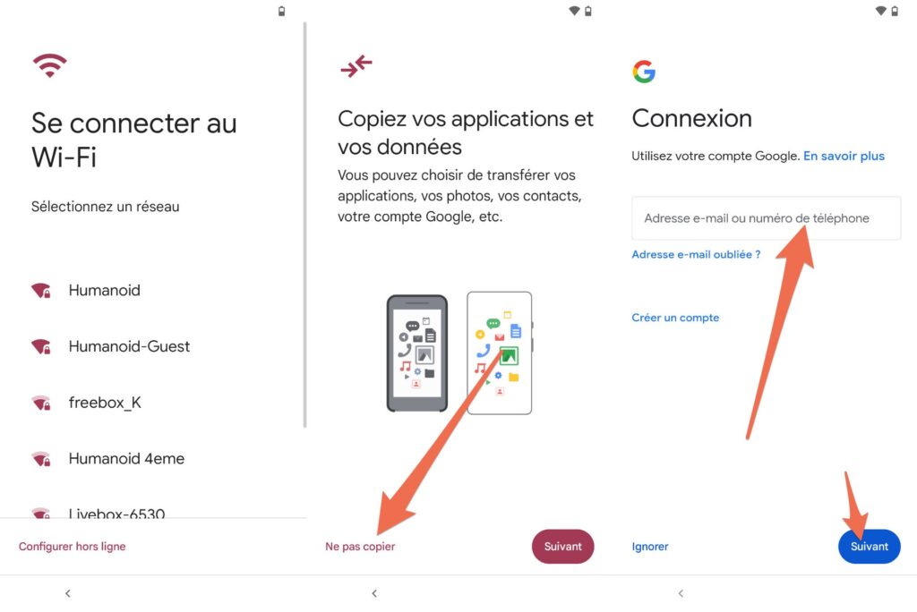 La marche à suivre pour restaurer une sauvegarde Android // Source : Capture Numerama