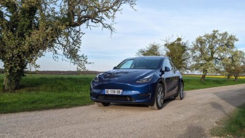 Tesla Model Y // Source : Raphaelle Baut pour Numerama