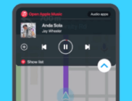 Apple Music dans Waze. // Source : Via @waze