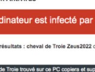 Fausse alerte spam // Source : Capture d'écran : Google Chrome