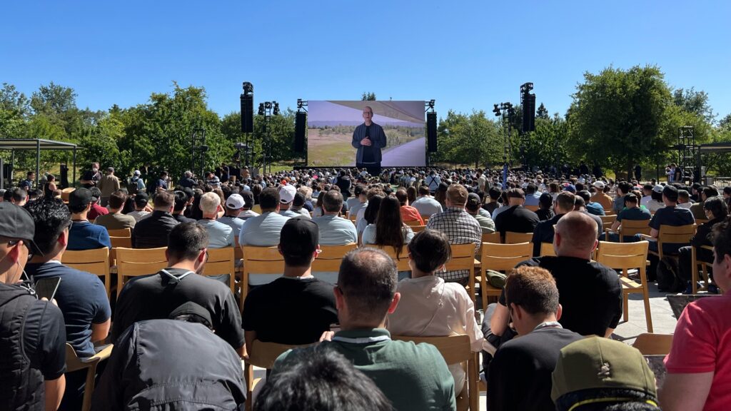 La WWDC en 2022. L'événement devrait prendre la même forme en 2023. // Source : Numerama