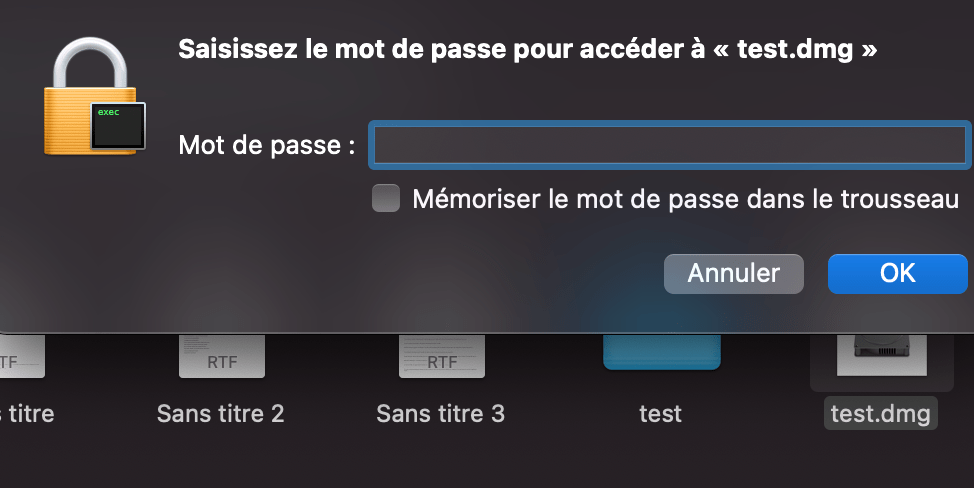 mettre un mot de passe sur fichier mac // Source : Numerama