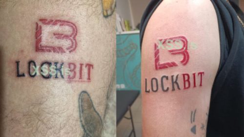 Lockbit avait proposé aux membres d'un forum de se faire tatouer leur logo contre 1000 euros. // Source : Numerama