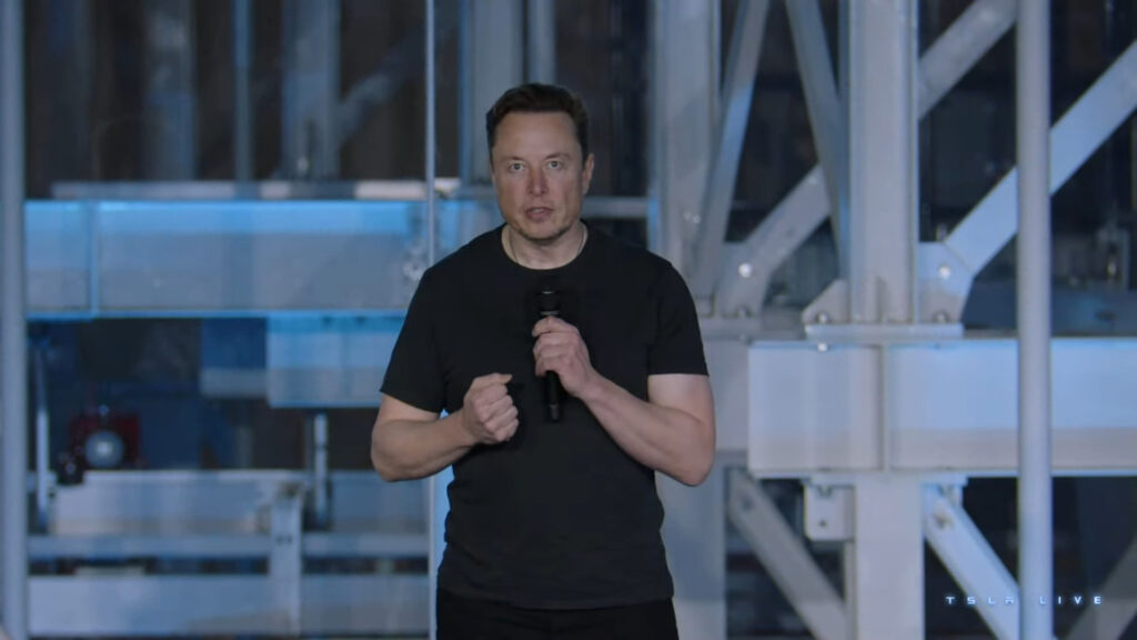 Elon Musk le 1er mars 2023 au Tesla Investors Day // Source : YouTube/Tesla