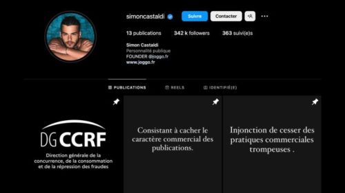 Les influenceurs doivent affichés de messages de la DGCCRF // Source : Capture d'écran Numerama / Instagram