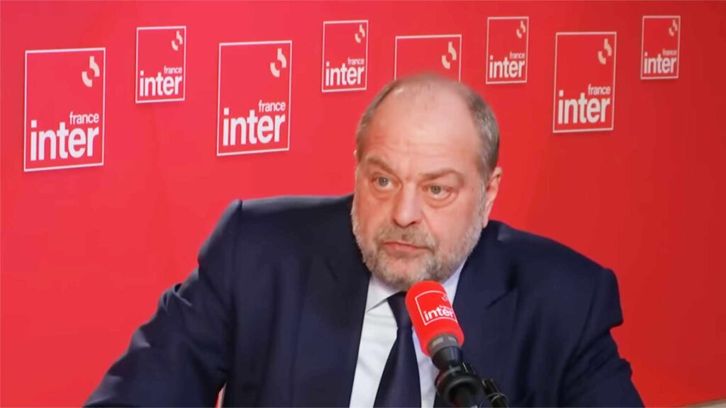 Eric Dupond-Moretti au micro de France Inter // Source : France Inter / YouTube