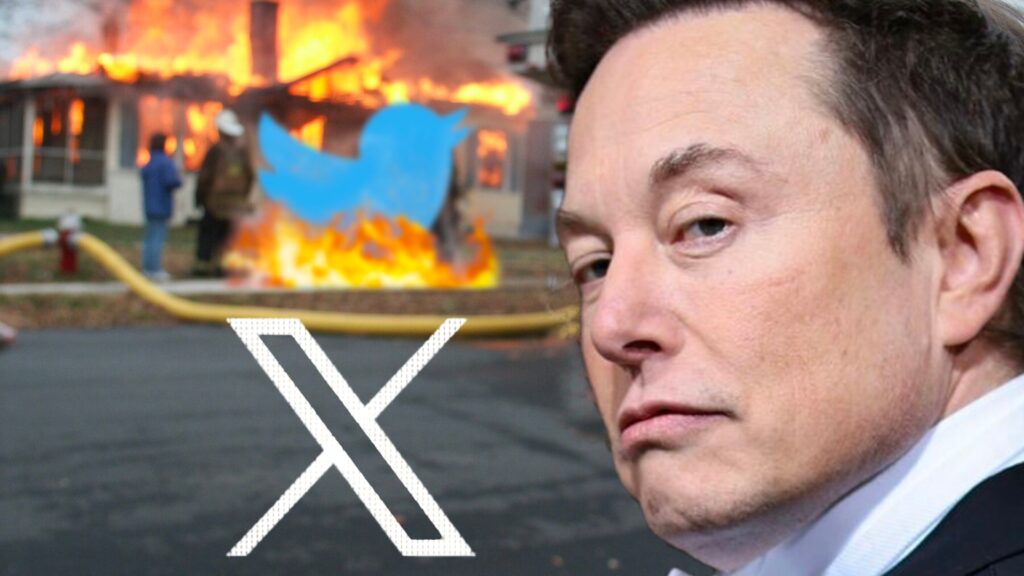 Elon Musk renomme Twitter en X.com // Source : Montage Numerama